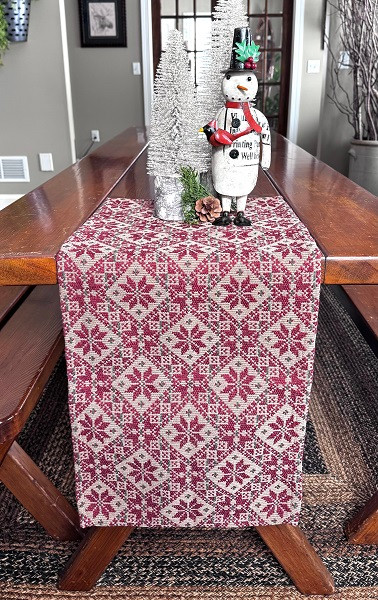 Yuletide Spirits Fabric Table Runner Mat - Long