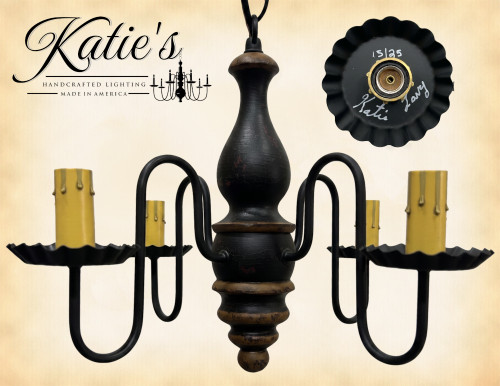 Katie's Abigail Primitive Wooden Chandelier - Signature Series #15