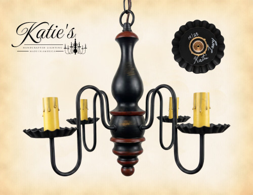 Katie's Abigail Primitive Wooden Chandelier - Signature Series #14