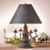 Irvin's Harrison Lamp Finished In Americana Black, Shown With Optional 17" Chisel Design Shade Finished Textured In Black