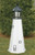 Amish Made Wood Garden Lighthouse - Cape Cod - Shown As: 5 Foot, Standard Electric Lighting, Roof/Top Color Black, Tower Color White, Optional Base Primary Color None, Optional Base Trim Color None, No Base/Tower Interior Lighting