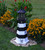 Amish Made Wood Garden Lighthouse - Bodie Island - Shown In 4 Foot Model With Standard Electric Lighting