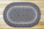 Earth Rugs oval braided jute rug in pictured in: Blue & Natural - C-05