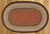 Earth Rugsâ„¢ oval braided jute rug in pictured in: Burgundy/Mustard - C-19