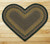 Earth Rugsâ„¢ heart braided jute rug in pictured in: Brown/Black/Charcoal - C-99