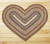 Earth Rugsâ„¢ heart braided jute rug in pictured in: Honey/Vanilla/Ginger - C-300