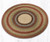 Earth Rugsâ„¢ round braided jute rug in pictured in: Honey/Vanilla/Ginger - C-300