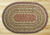 Earth Rugsâ„¢ oval braided jute rug in pictured in: Olive/Burgundy/Gray - C-324