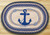 Earth Rugsâ„¢ Oval Patch Rug - Navy Anchor - OP-443