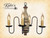 Katie's Abigail Primitive Wooden Chandelier 