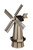 Amish Crafted Poly Windmill Medium Finished In Primary Color: Weatherwood, Accent/Trim Color: Black