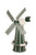 Amish Crafted Poly Windmill Medium Finished In Primary Color: Turf Green, Accent/Trim Color: Ivory