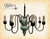 Katie's Chesapeake Primitive Wooden Chandelier - Blue with Gray Trim and Candle Cups