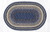 Earth Rugs™ oval craft-spun braided jute rug in pictured in: Deep Blue - C9-97