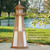 Amish Made Poly Outdoor Lighthouse - Cape Henry - Shown As: 5 Foot, Standard Electric Lighting, Roof/Top & Tower Primary Color: Mahogany, Tower Accent Color: Birchwood, Optional Base Primary Color: None, Optional Base Trim Color: None, No Base/Tower Interior Lighting