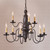 Irvin's Fairfield Wooden Chandelier In Americana Black