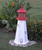 Amish Made Wood Garden Lighthouse - Cape May - Shown In 4 Foot Model With Standard Electric Lighting