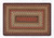 Earth Rugsâ„¢ Rectangle Braided Jute Rug Pictured In: Burgundy, Mustard, Ivory