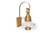 Northeast Lantern Medium Outdoor Caged Onion Wall Lantern - Antique Brass Finish, Optic Glass