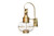 Northeast Lantern Medium Outdoor Caged Onion Wall Lantern - Antique Brass Finish, Clear Glass