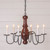 Irvin's Maple Glenn Wooden Chandelier Finished In Rustic Red