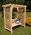 Amish Handcrafted Covington Cedar Wood Arbor With Swing - Unfinished