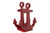 Sea Quest Collection Poly Napkin Holder - Anchor in Cardinal Red