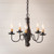 Irvin's Bed & Breakfast Wooden Chandelier In Hartford Black Over Red