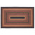 VHC Brands Heritage Farms rectangle braided jute area rug, burgundy, black, mustard, 60" x 96", top view.