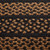 VHC Brands braided jute rug, black & tan, rectangle, 27" x 48", close up view.