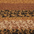 VHC Brands Kettle Grove oval braided jute rug, 20" x 30", black, tan, cream, close up view.