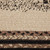 VHC Brands Sawyer Mill Charcoal Hog Print oval jute braided rug, 20" x 30", closeup.