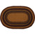 VHC Brands Heritage Farms Crow, oval braided jute rug, 20" x 30", black, tan burgundy, back side view.