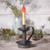 Plantation Candlestick Lamp Base in Kettle Black