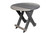 Amish handcrafted round, poly folding end table in dark gray and light gray.