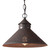 Irvin's Tinware Stockbridge Pendant Light, Punched Tin Star Design, Kettle Black Finish