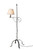 Irvin's Tinware - Wrought Iron Floor Lamp With Linen Shade 