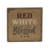 Red White and Blessed Distressed Barnwood Sign