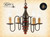 Katie's Abigail Primitive Wooden Chandelier - Signature Series #14