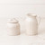 Debossed Stoneware Cream and Sugar