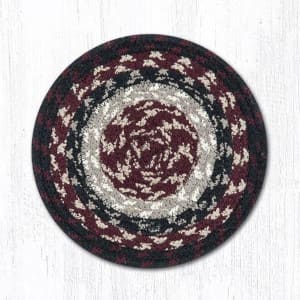 Cotton table accents collection - burgundy trivet