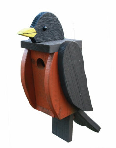 Amish handcrafted wood birdhouse