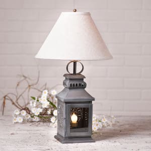 Country table lamp, Irvin's Tinware miners lamp