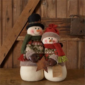 Winter decor snowman sitters