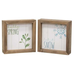 Seasonal signs - spring and snow