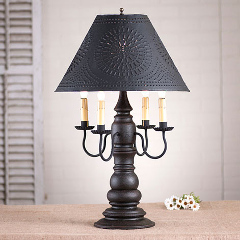 Irvin's Tinware - Bradford Lamp - Primitive Lamps 9196T