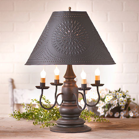 Irvin's Tinware - Harrison Table Lamp - Made In The USA 9158T