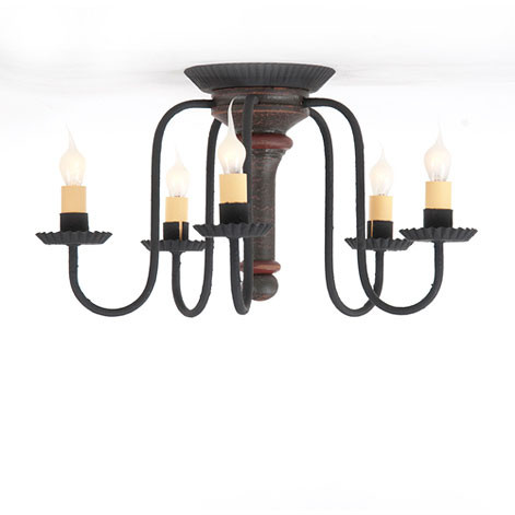 Irvins Tinware - Berkshire Ceiling Light - Primitive Lighting 9121T