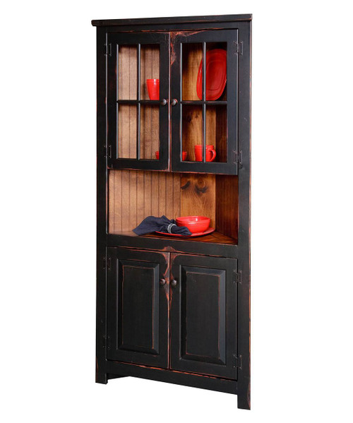 Amish Handcrafted - 32" Corner Cupboard - Vintage Creations By Sam VC-5-R-G