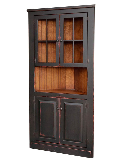 Amish Handcrafted - 40" Corner Cupboard - Vintage Creations By Sam VC-5-X